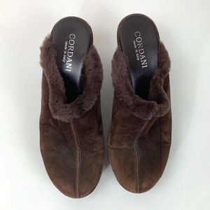 CORDANI Italian suede platform/clogs. Size 7.